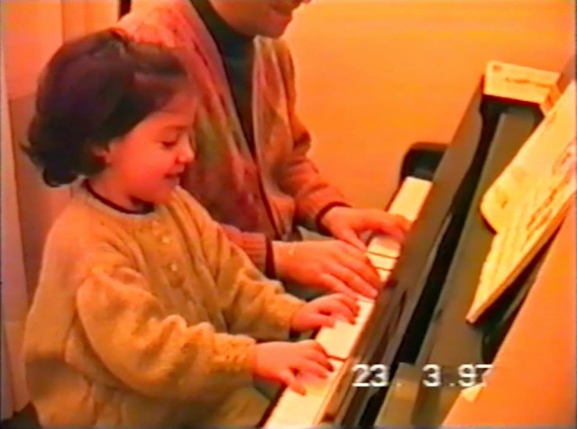 Beatrice Rana as a child playing piano