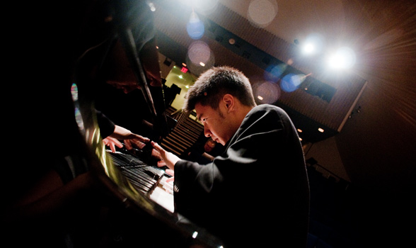 Conrad Tao playing piano