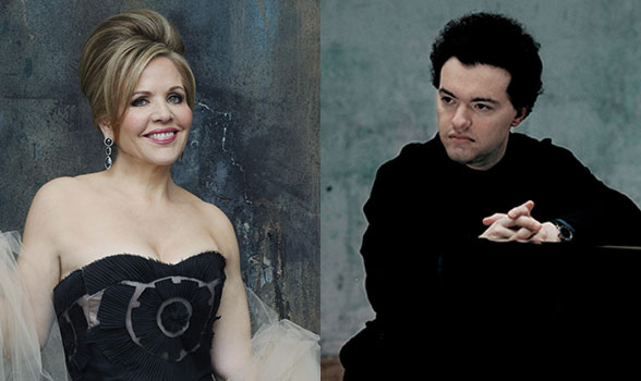 portraits of Renée Fleming and Evgeny Kissin