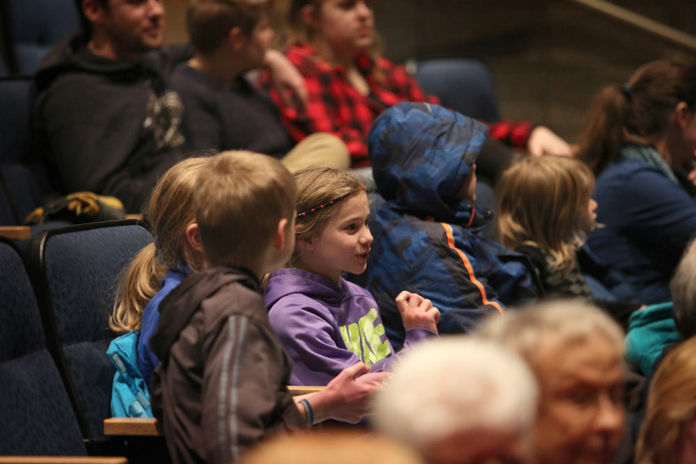 close up of the audience at Plainwell Performing Arts Center