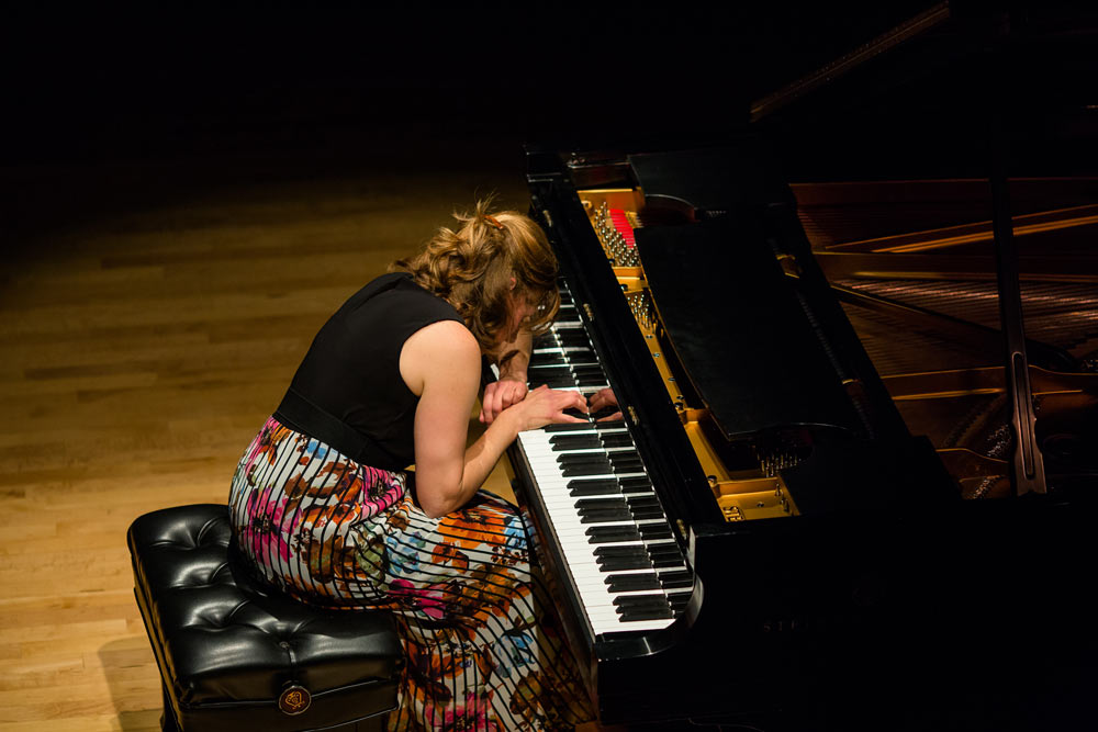 Lori Sims playing piano