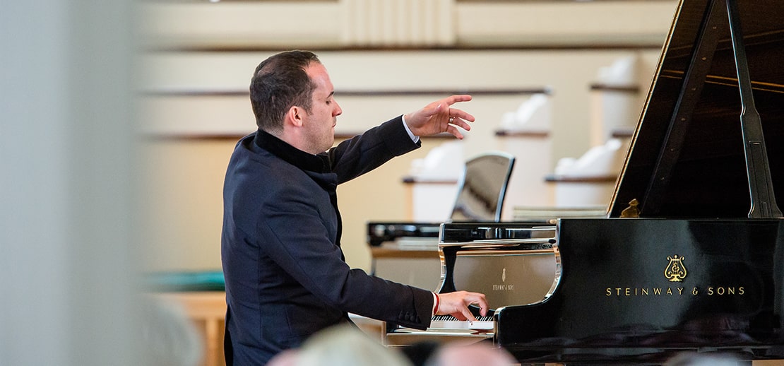 Igor Levit performs a solo on May 9, 2018