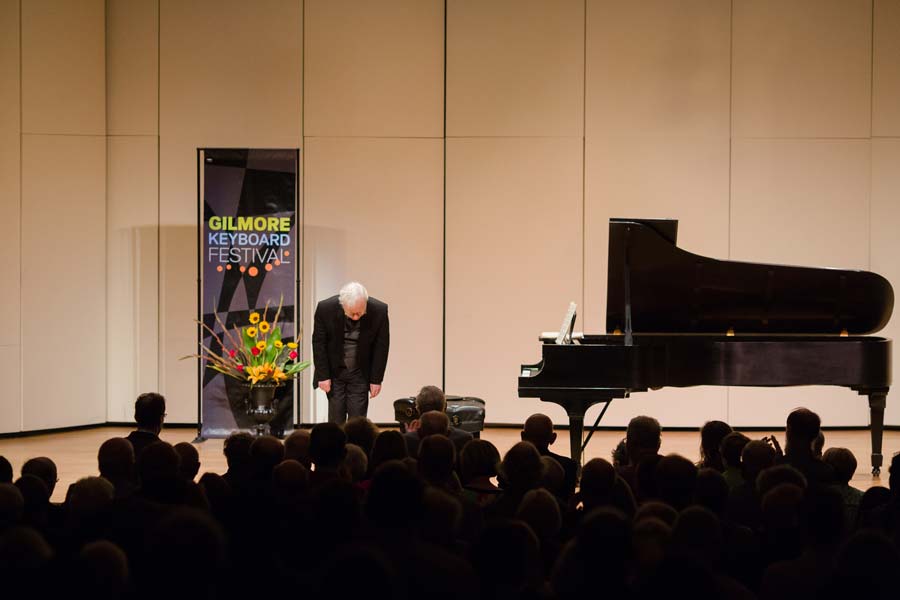 Richard Goode taking a bow before his audience