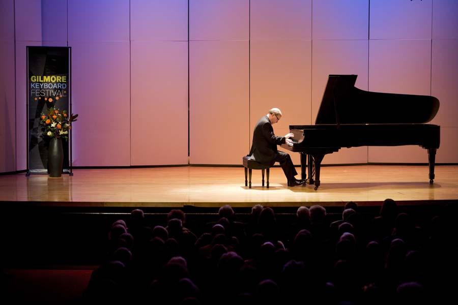 Marc-André Hamelin playing piano on stage