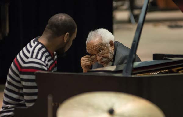 Barry Harris speaking with a student at his master class
