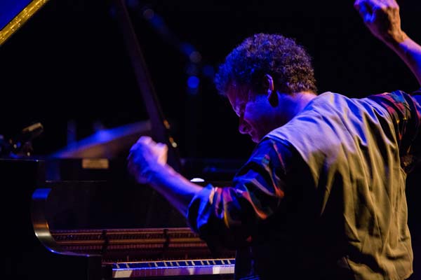 a member of the Jacky Terrasson Trio on the piano