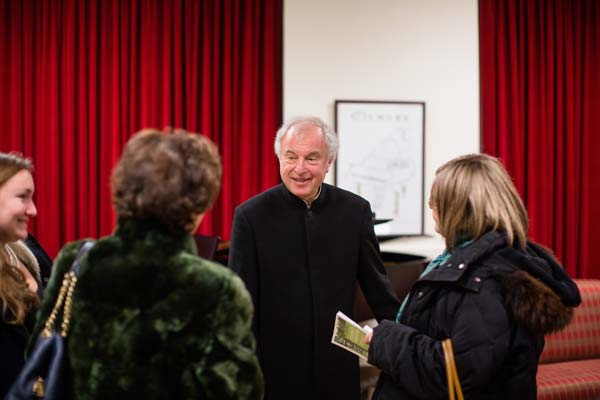 Sir András Schiff socializing with people at Piano Master