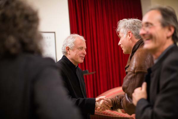 gentleman shaking hands with Sir András Schiff