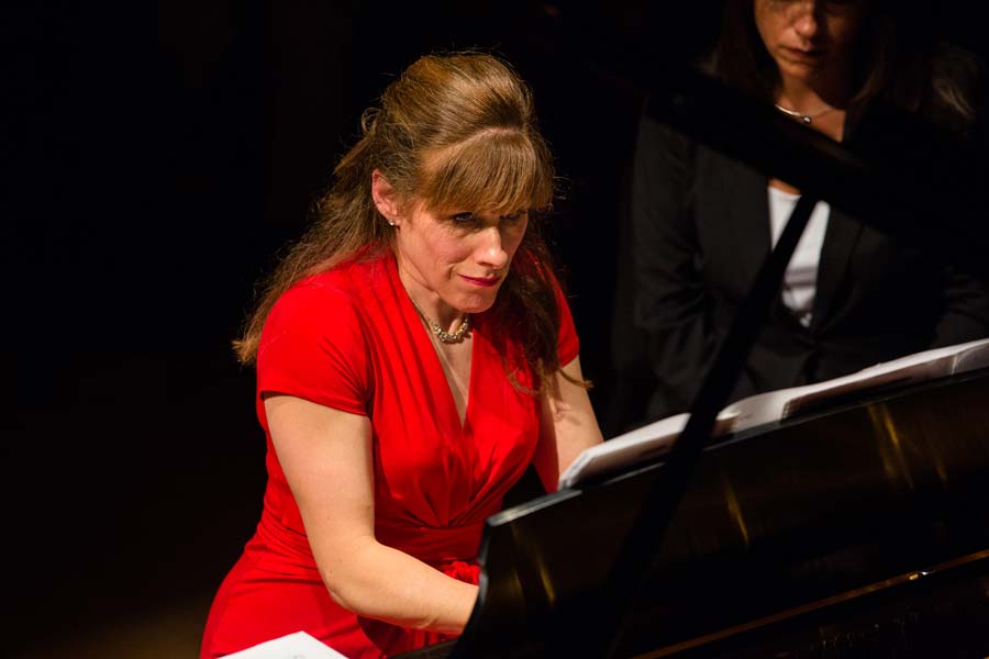 Lori Sims performing on the piano