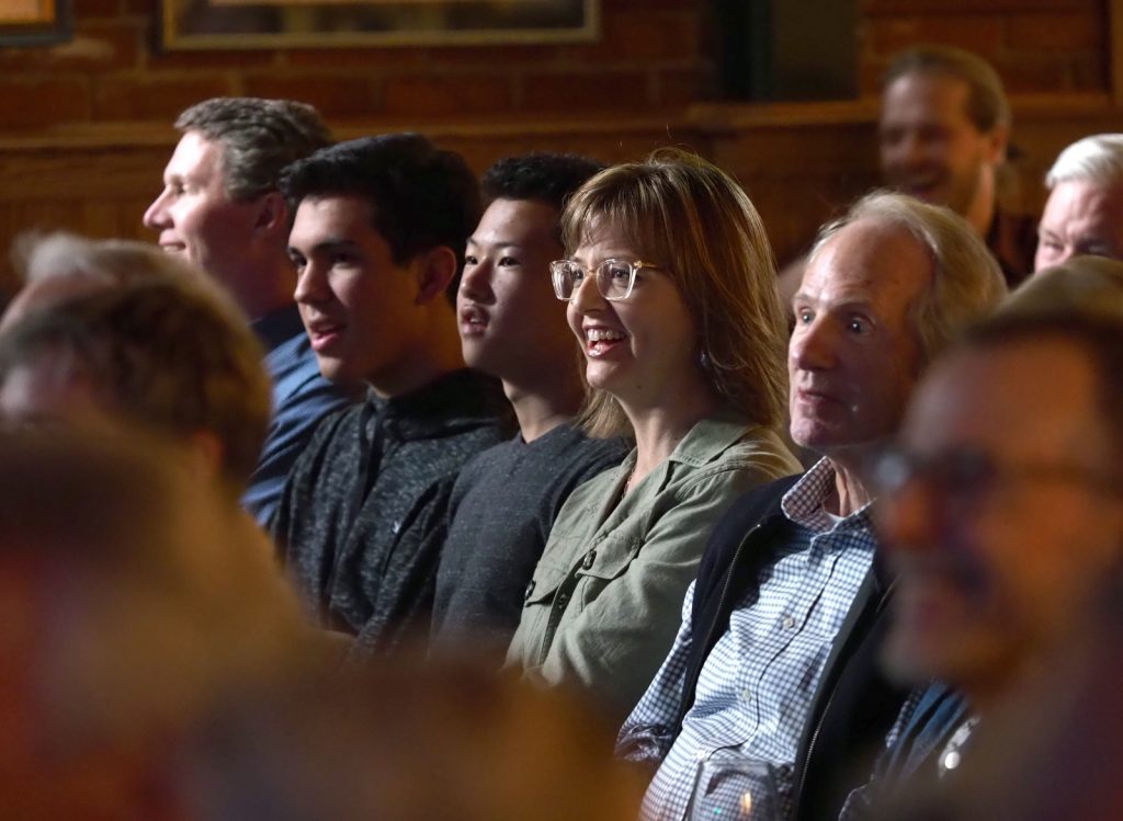 audience at Christian Sands Trio performance