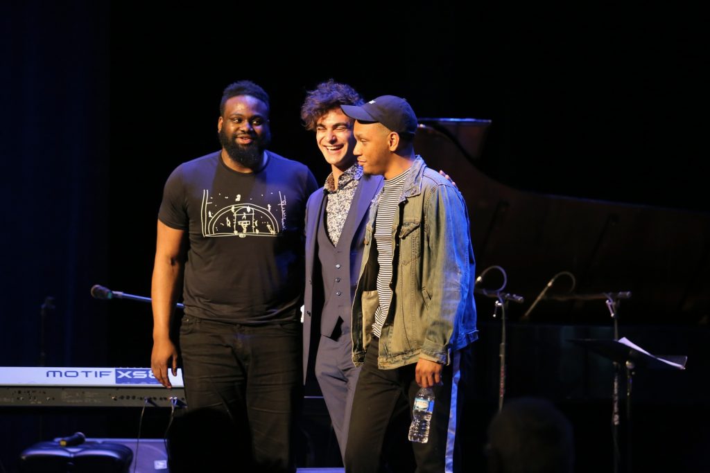 James Francies Trio stands for applause