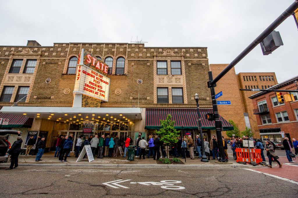 line outside gilmore keyboard festival to see Snarky Puppy