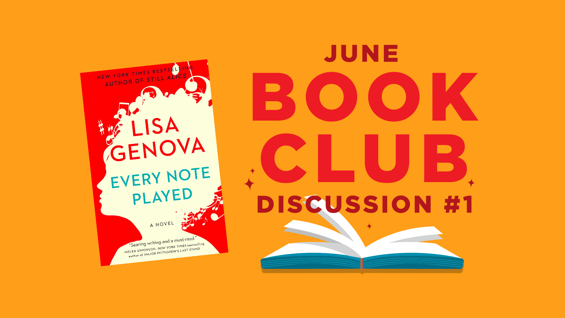 June Book Club Discussion #1 - Every Note Played by Lisa Genova
