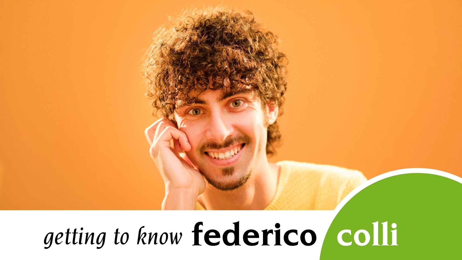 Federico Colli smiling to the camera - get to know him