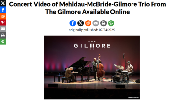Mehldau-McBride-Gilmore New Jersey Stage Article