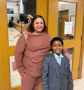 Tiffany and her son, Zaiden, at piano camp recital