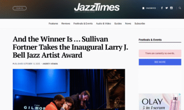 Sullivan Fortner JazzTimes article