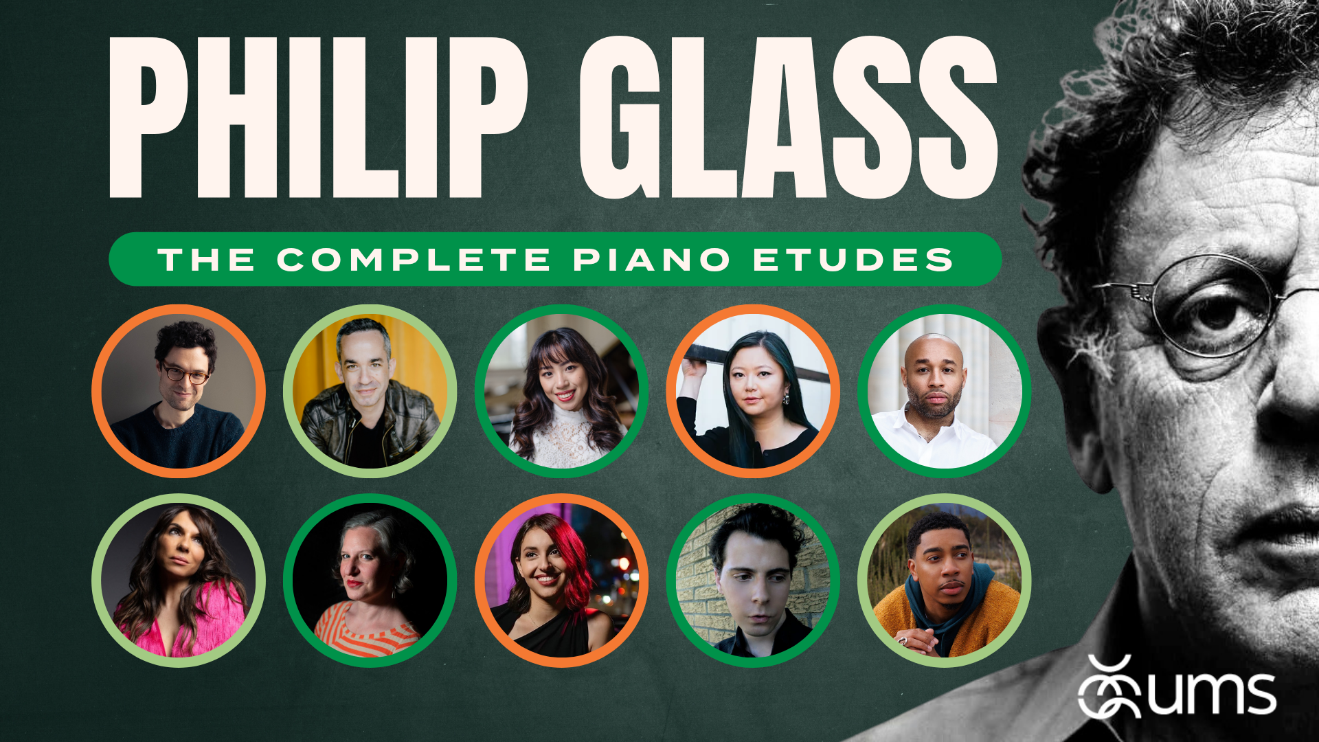 The 10 pianists performing in The Complete Philip Glass Etudes